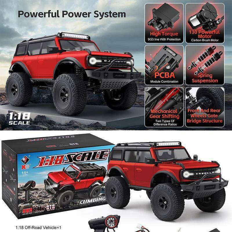 WLtoys 184023 1/18 Professional RC Off Road 4x4 Mechanical Gear Shifting Switch Between Low And High Speed Climbing Car Toy Z260303