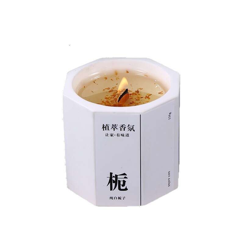 Osmanthus Scented Candle Octagonal Cup New Chinese Style Bedroom Special Fragrance Indoor Deodorizing Ornament Home Birthday Gift W260304