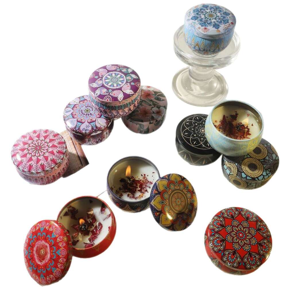 Cross-Border Plant Soy Wax Dried Flower Wedding Favor Birthday Gift Floral Fragrance Aromatherapy Candle W260304