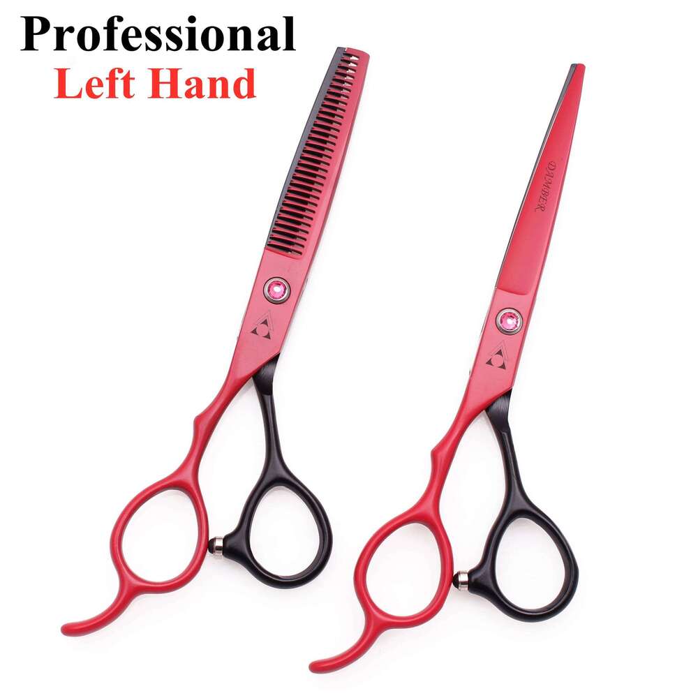 5.5'' 6 7'' Left Hand Professional Hairdressing Scissors Barber Scissor Set Thinning Hair Shears Hairdresser 8001# H260303