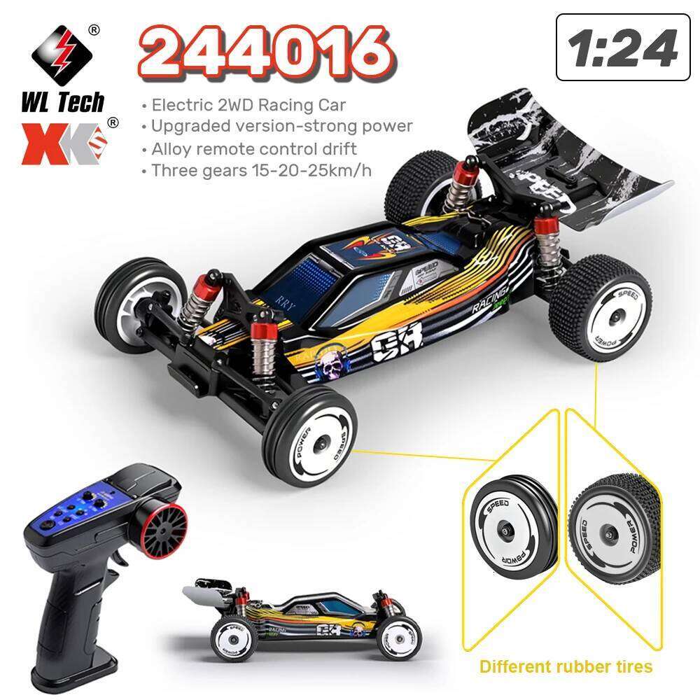 Wltoys 244016 RC Car 1:24 2WD Remote Control Racing Vehicle 25km/H High-Speed Electric Drifting Race Cars Model Toys for Kids Z260303