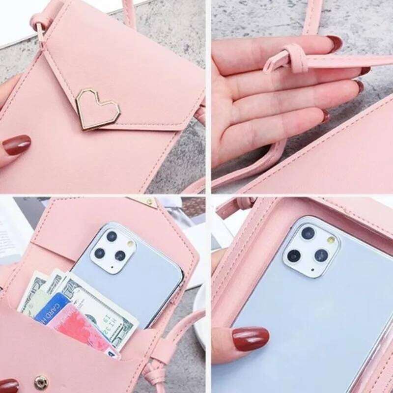 Transparent Touch Screen Mobile Phone Purse Lady Pack large volume daily shopping mobile phone purse girl birthday family gift C260304