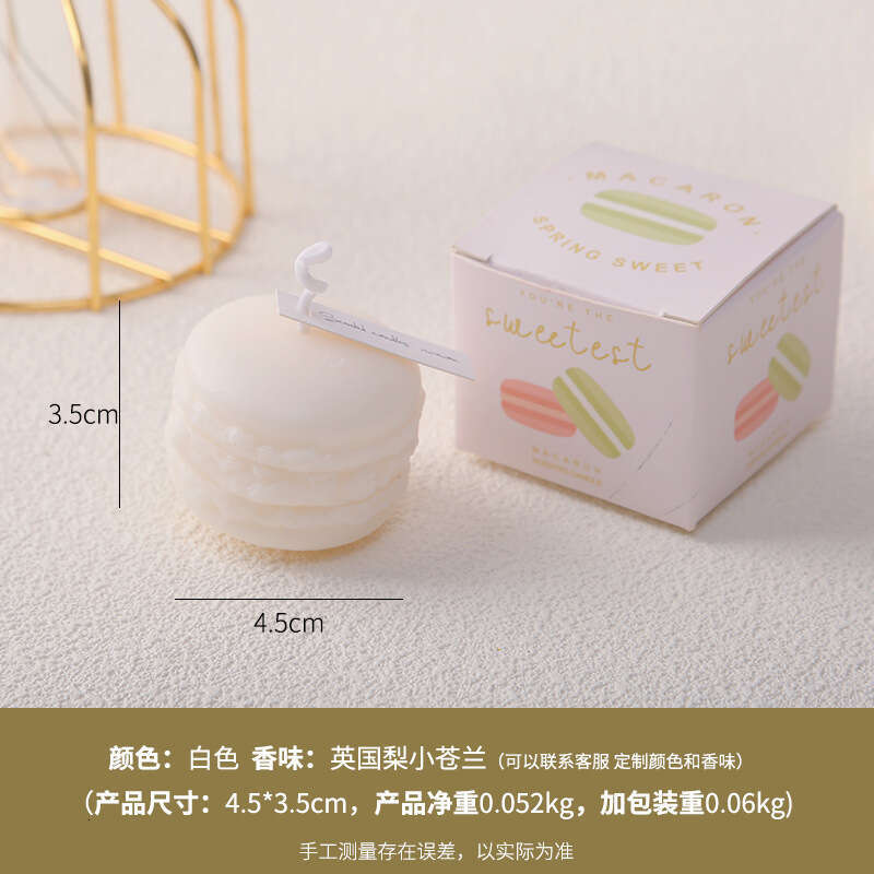 Macaron Scented Wholesale Wedding Fragrance Small Gift Handmade Cross-Border Smokeless Realistic Design Candle W260304