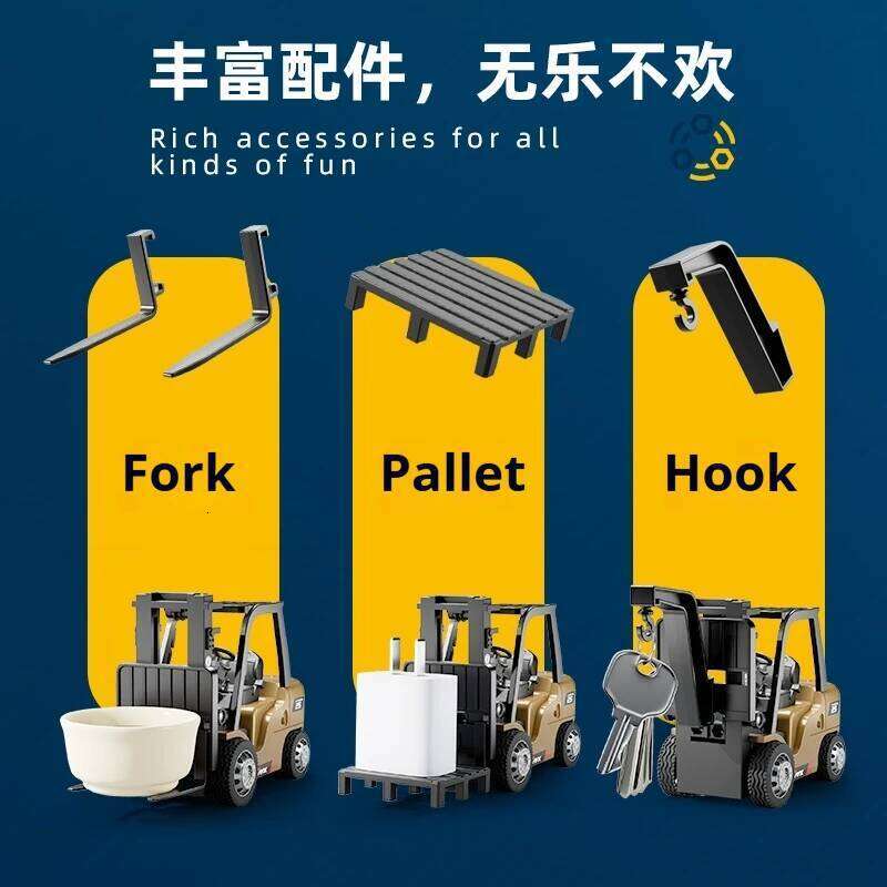 1/64 Forklift Mini Semi-proportional 2.4G Rc Car Bluetooth Alloy Remote Control Engineering Vehicle Children Toys Ask Nanfeng Z260303