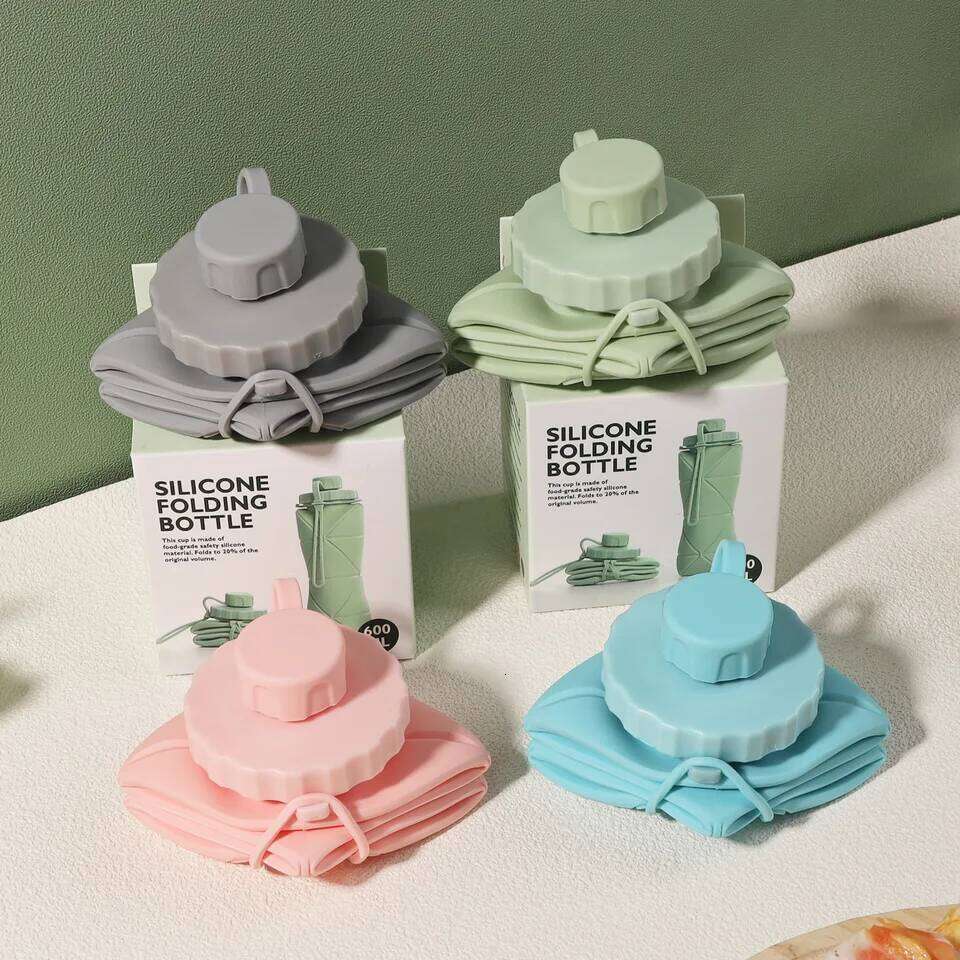 New Creative Silicone Folding Outdoor Portable and Scalable Sports Bottle Travel Water Handy Cup S260303 f51