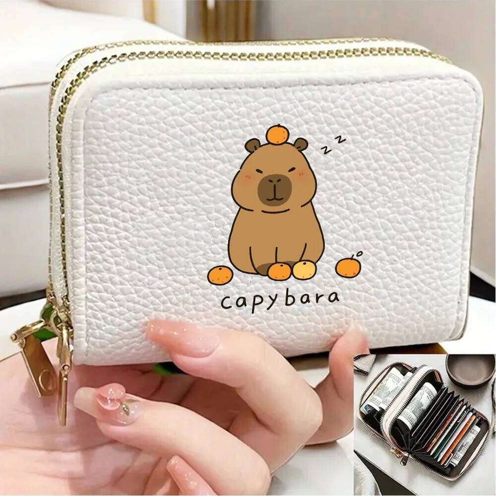 Capibala Cartoon Short Wallet Cute Lady Card Holder Lady's Birthday Gift C260304