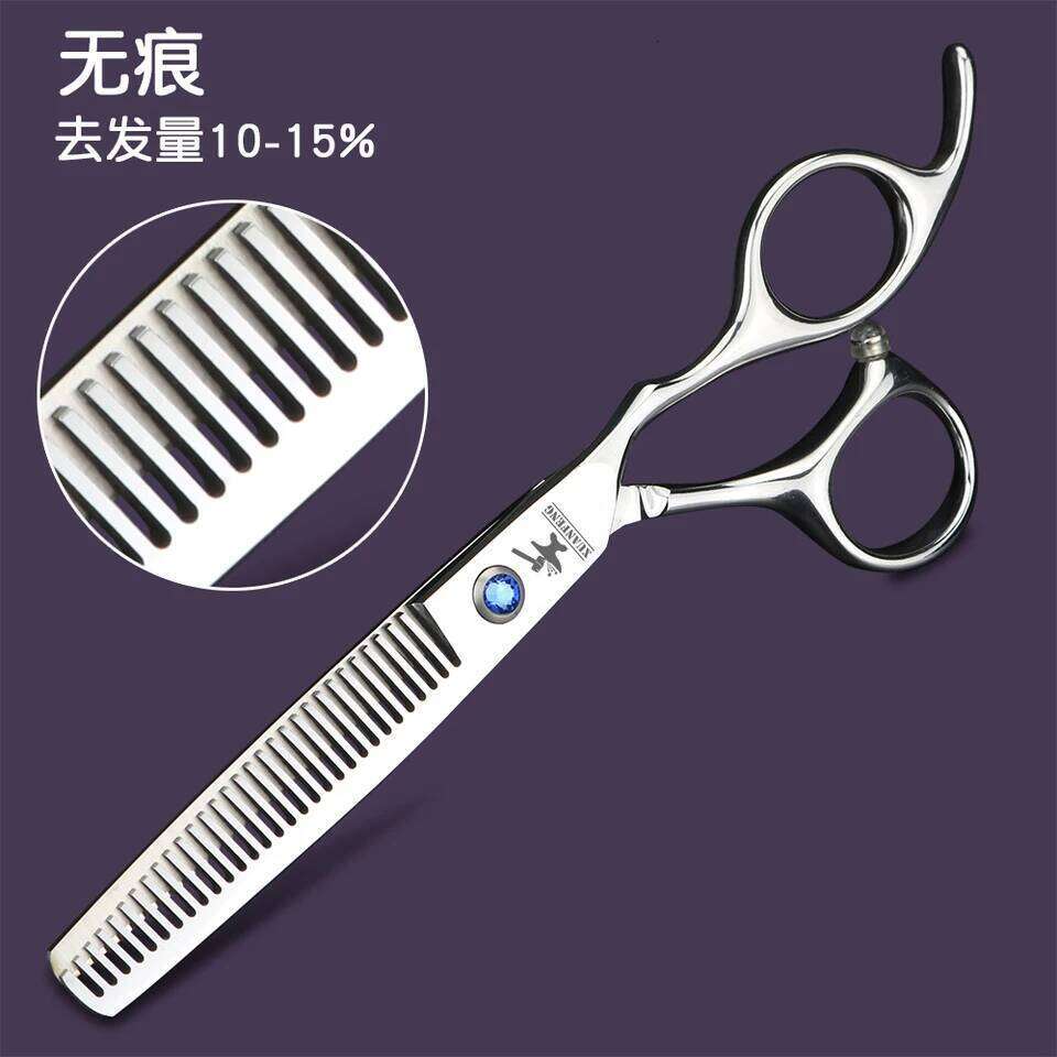 XUANFENG bull Screw Barber Cutting and Thinning 6-inch Japanese 440C Steel Hair Scissors H260303