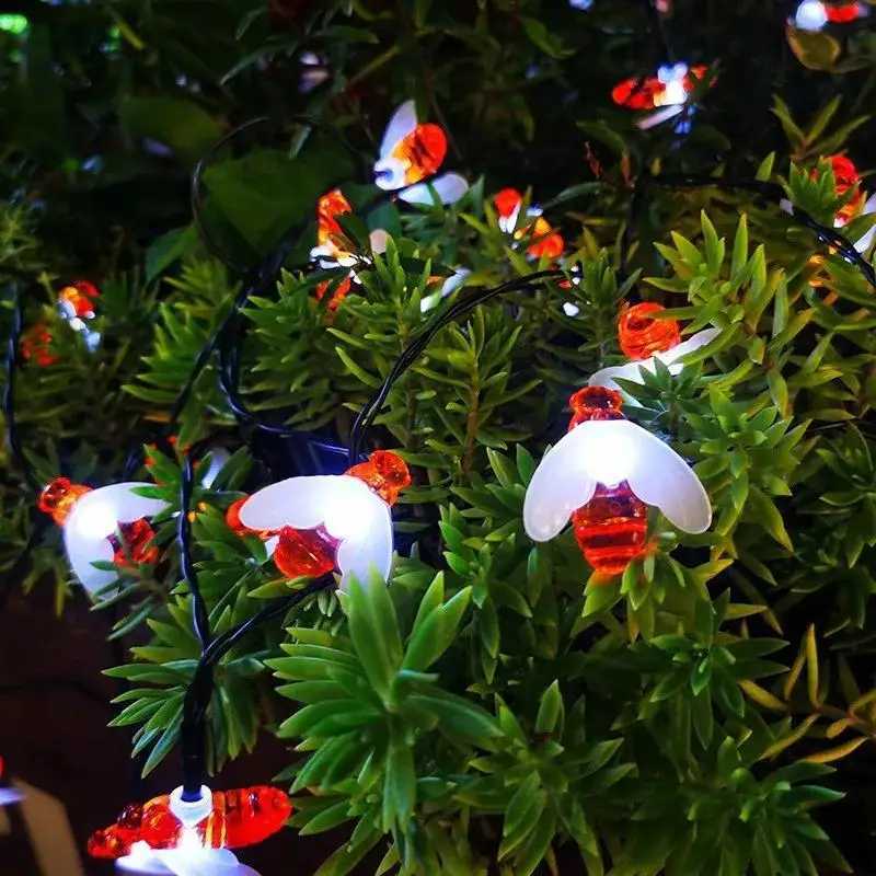 5m/7m/12m Led String Light Holiday Decoration Decorative Patio Lights Solar Christmas Backyard Party Fairy Waterproof Cool White H260304