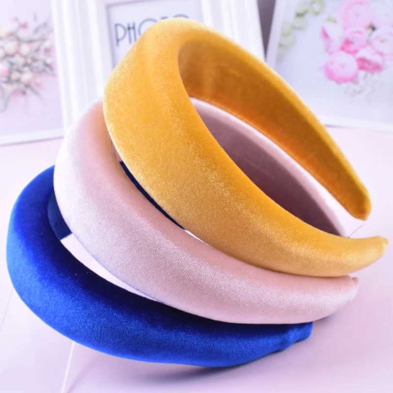 Thick Velvet Headband Hair Bands For Women Hair Accessories Plastic Padded Hairbands Retro Headwear Comfortable Head Hoop 4CM H260304