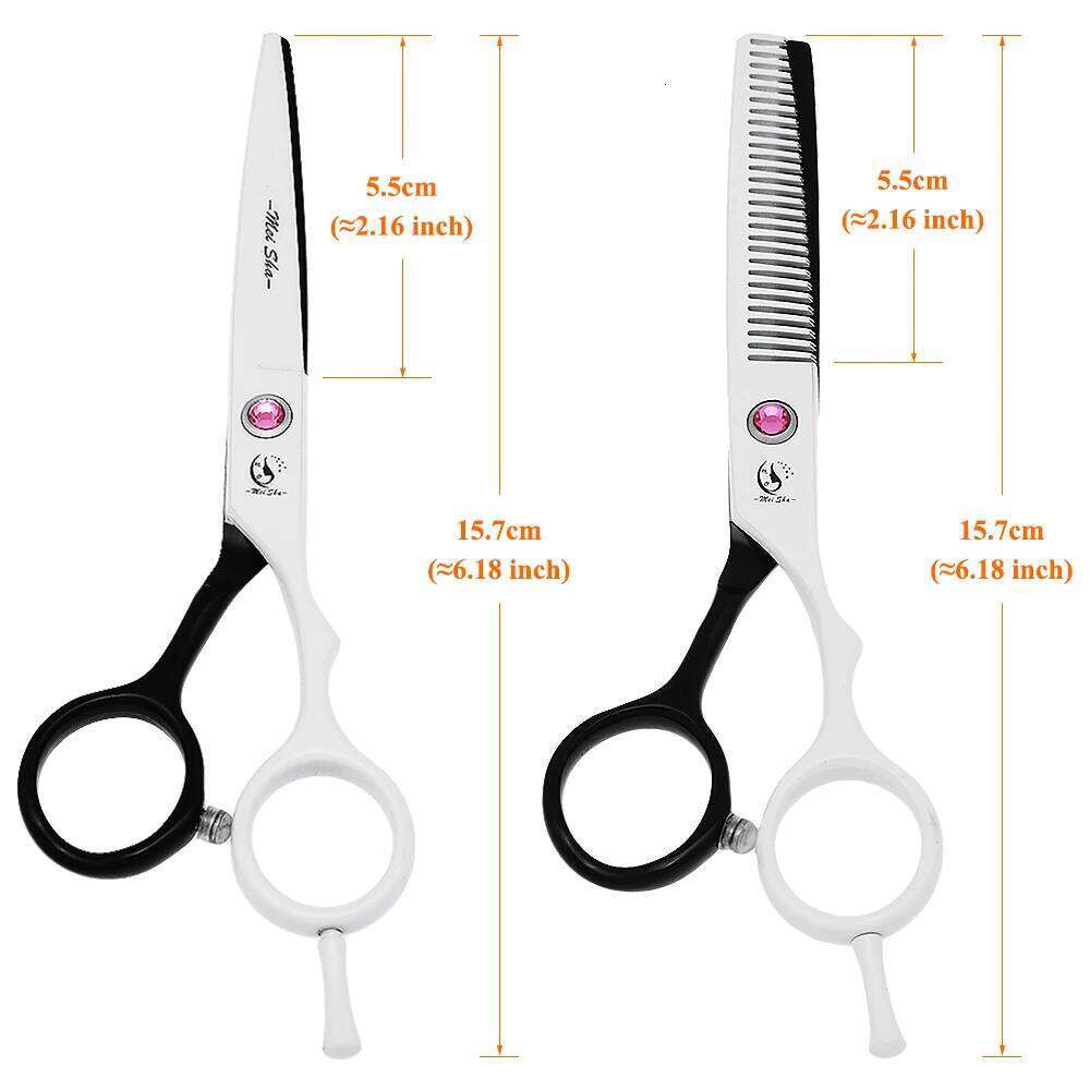 5.5 inch High Quality Hairdressing Japan Steel Hair Cutting Clippers Thinning Scissors Set Barber Styling Shears A0019A H260303