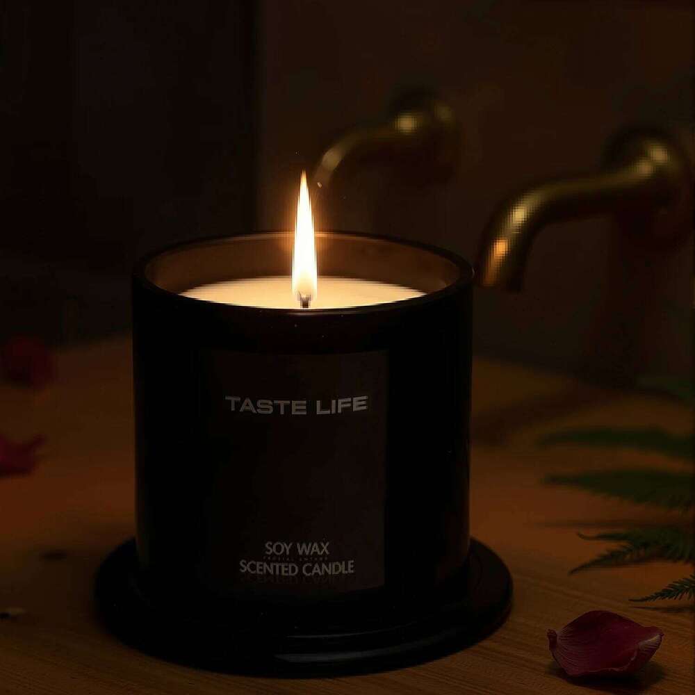 Premium Soy Wax Scented Candles with Glass Cloche, Smokeless Essential Oil Aromatherapy for Home Spa, Gift-Ready Decorative W260304