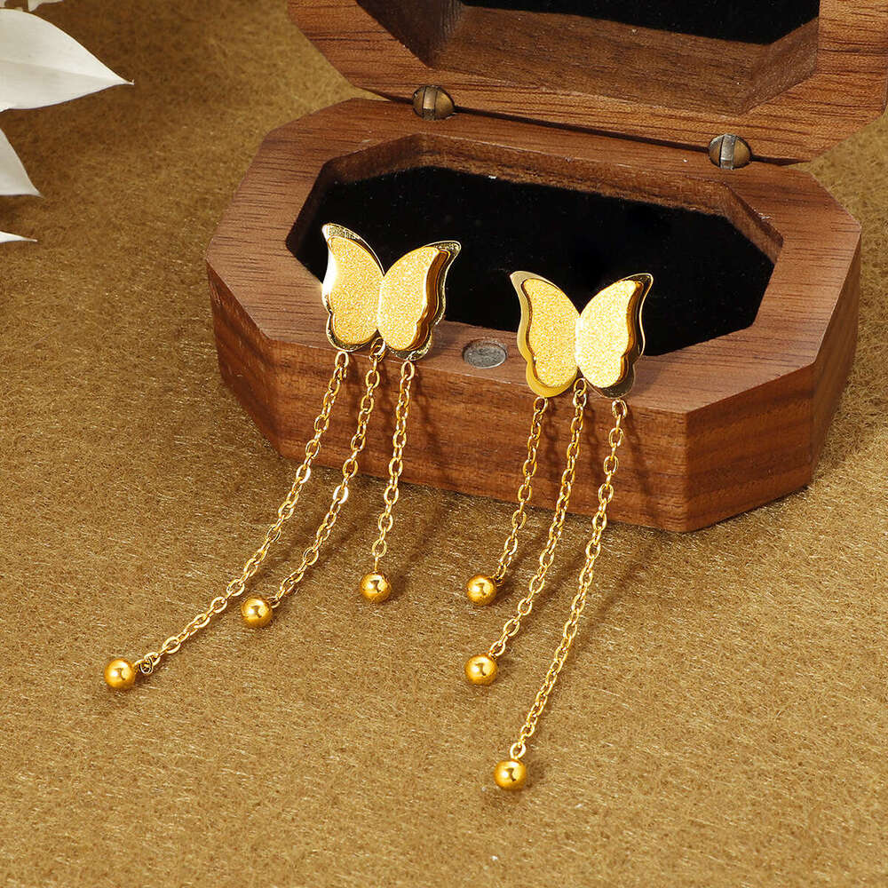 Butterfly Tassel Earrings For Women High-end Fashionable And Unique High-end Earrings