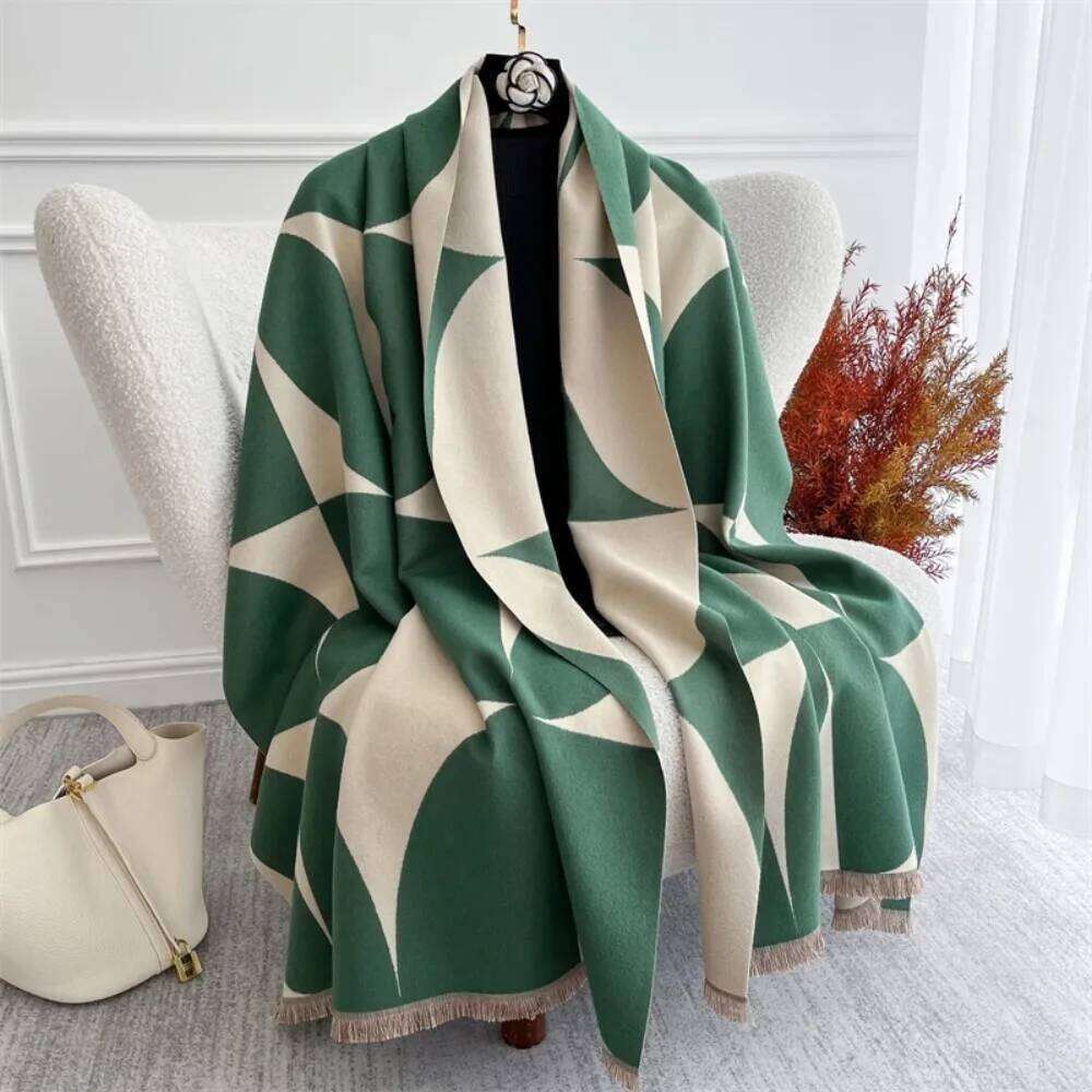 Luxury Brand Cashmere Women Floral Scarf Winter Warm Shawl and Wrap Bandana Pashmina Female Foulard Square Thick Blanket Poncho XJ260304