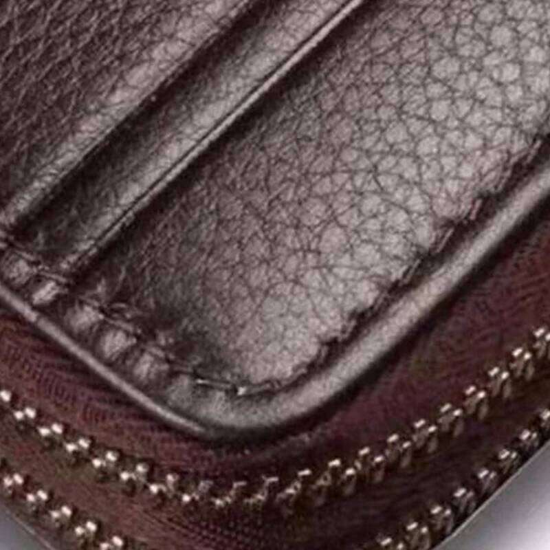 Men's wallet long money foreskin leather large business handbag mobile phone card holder men's gift father son husband b C260304