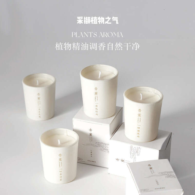 Candle with Human Fireworks New Chinese Style Artistic Atmosphere Bedroom Festival Soybean Gift Long-lasting Fragrance W260304