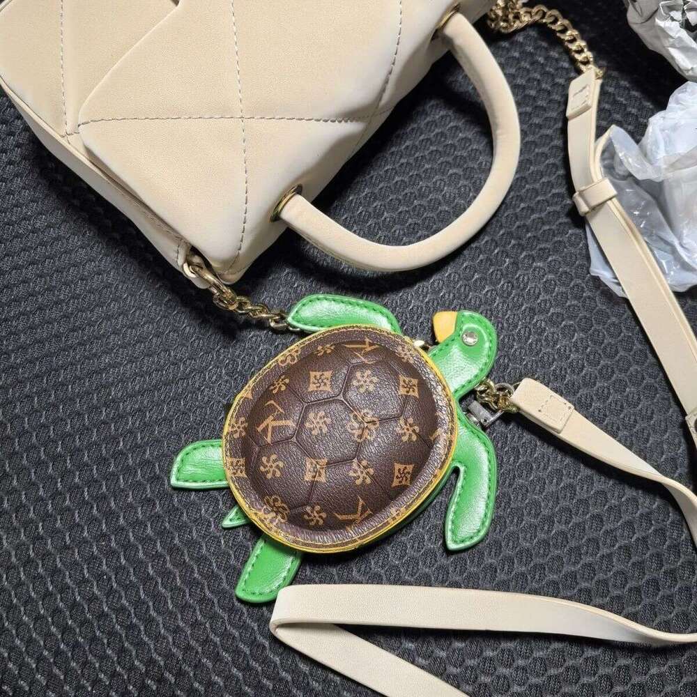 Influencer Celebrity Style Stock Monogram Cute Little Turtle Bag, Car Keychain, Coin Purse, Earphone Bag