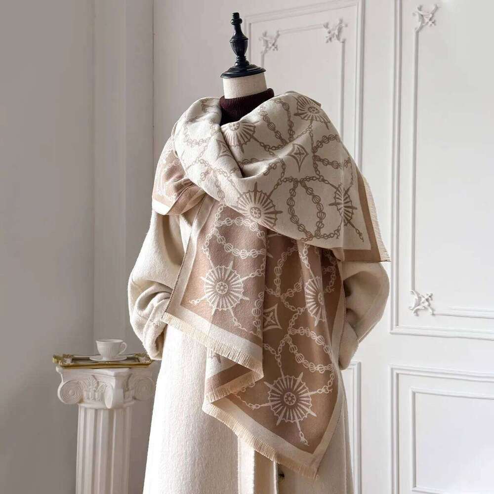 Luxury Warm Poncho Imitaion Cashmere Winter Women Scarf Shawl Wraps Female Thick Pashmina Blanket Bufanda Travel Echarpe 2025 XJ260304