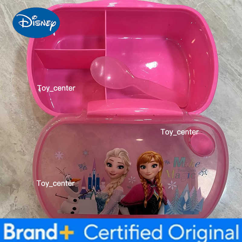 Snow Princess Lunch Box Anime Princess Cartoon Pink Lunch Box Portable Leak-proof Food Container Student Plastic Tableware H260304