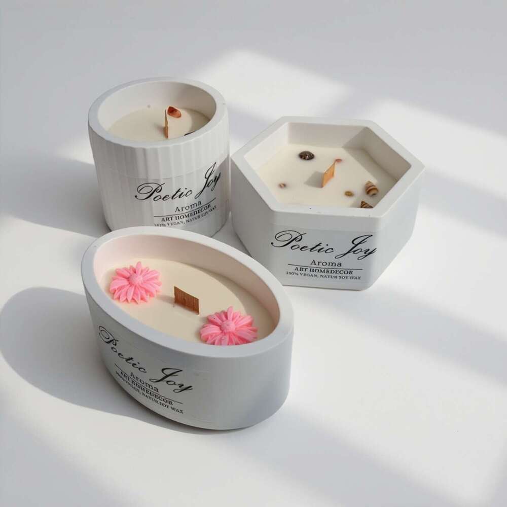 Cross-Border Amazon Fragrance Small Peony Flower Soy Candle Aromatherapy Gift Holiday Souvenir Ornament W260304