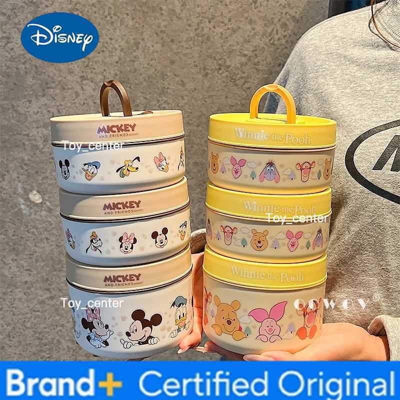 Pooh Bear Cartoon Stainless Steel Fresh-keeping Box Food Grade Microwave Oven Lunch Box Kitchen and Household Bento Box H260304