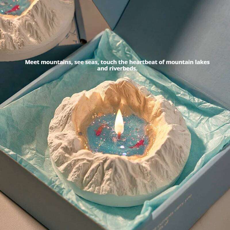 Creative Tianchi Aromatherapy Candle With Mountain And River Koi Design Premium Handheld Ornament In Gift Box Home Decor W260304