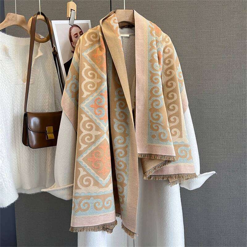 Luxury Winter Imitation Cashmere Scarf Women 2025 Design Warm Pashmina Blanket Poncho Scarves Female Shawl Thick Foulard Bufanda XJ260304