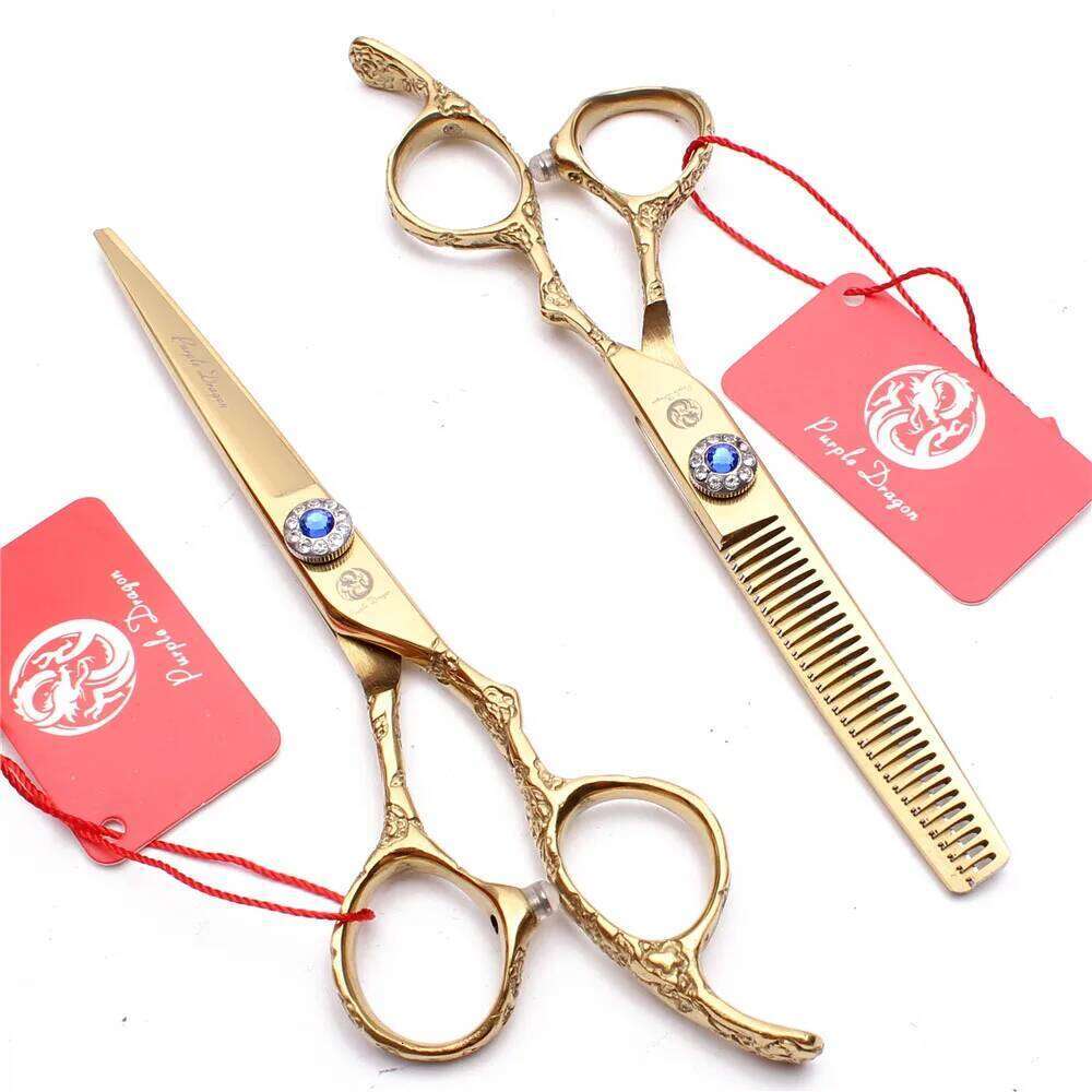 Purple Dragon Rainbow Barber 5.5"Cutting Shears Salon Thinning Professional Hair Scissors Plum Handle Z9002 H260303
