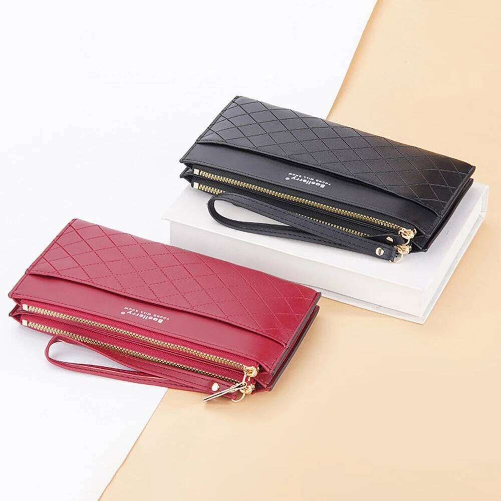 Versatile Large Zip Around Wallet for Women Baellerry RFID Blocking Clutch with Wrist Strap, Holds Phone Cards Cash Gift Idea C260304