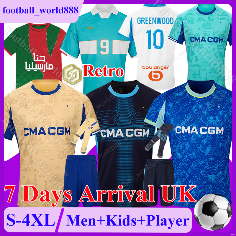 4XL Maillot Marseilles OM 25 26 Soccer Jerseys 4th GREENWOOD PAIXAO football jersey T.WEAH PAVARD AGUERD ANGEL MURILLO football shirts RULLI Men Kids Kits Socks Sets