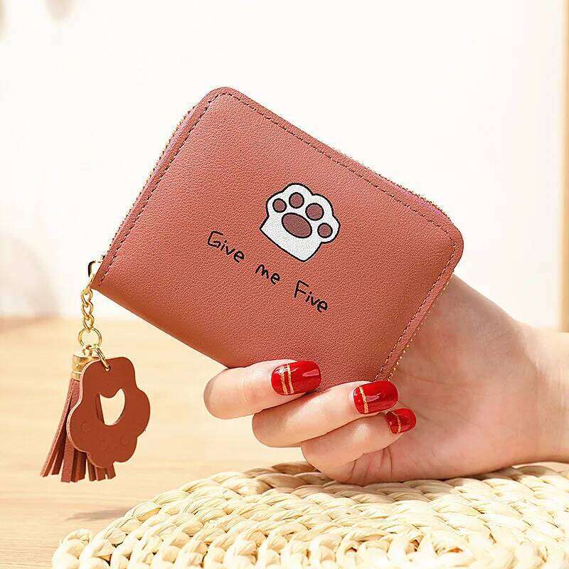 2024 new Korean ladies short zipper large capacity wallet Joker fashion simple student clutch bag C260304