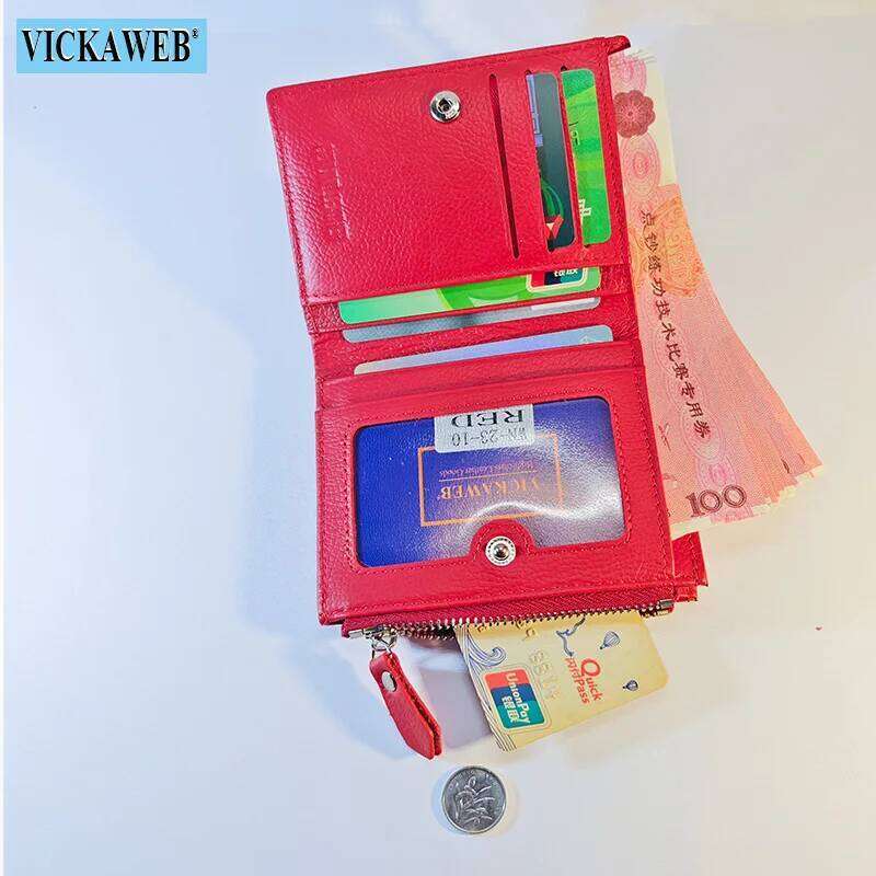 Free Gift Leather Wallet Women Small Solid Cute Ladies Mini Fast Snap Hasp Zipper New Short Coin Purse Fashion Little Money Bag C260304