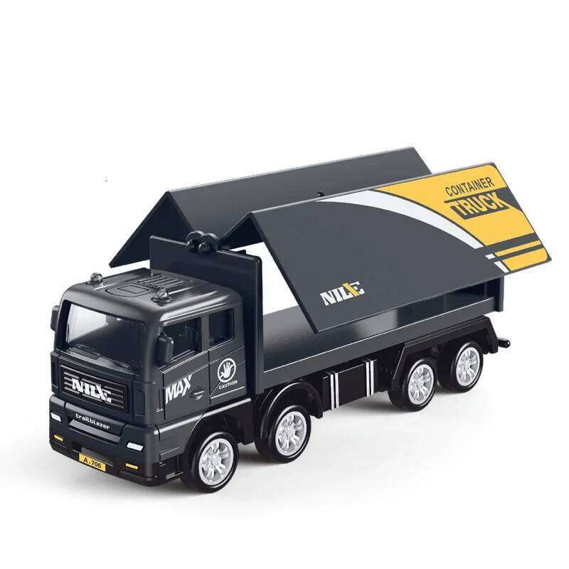 Simulation Transporter Container Truck Freight Vehicle Children Kids Pull Back Car Model Educational Toys for Boy Game Gift Z260303