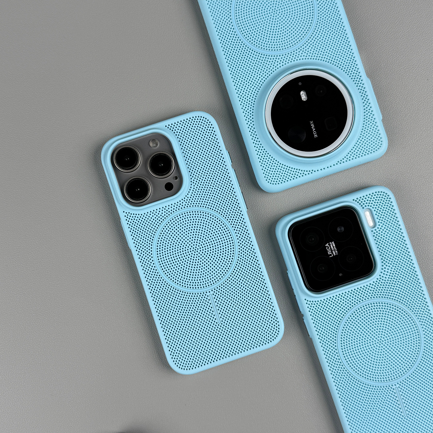 Suitable for iPhone 17 Pro Max Phone Breathable Heat Dissipation Mesh Case Fine Ring Magnetic Apple 16 Ultra-thin Shockproof 15