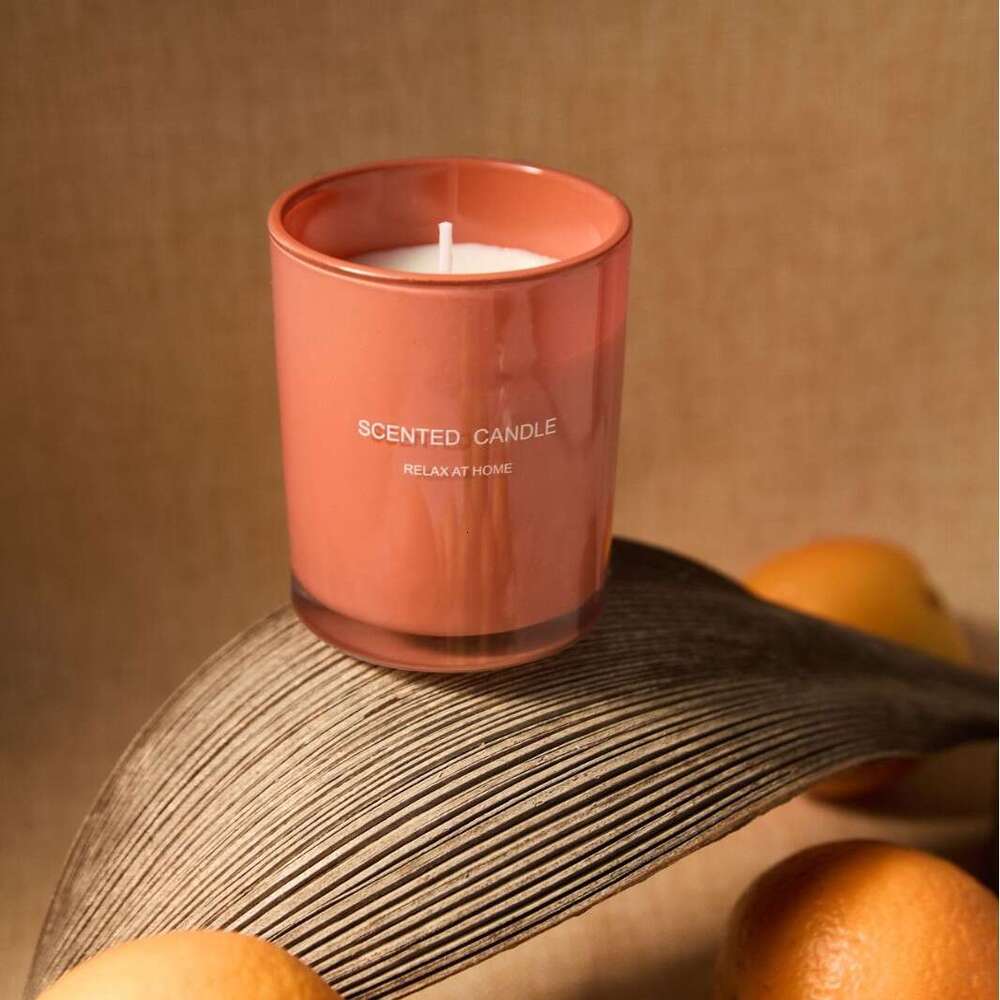 In Stock Dopamine Color Candle Wedding Gift Indoor Fragrance Frosted Glass Cup Aromatherapy Wax W260304