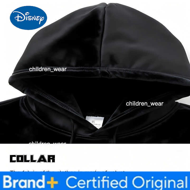 Disney 2026 Autumn Winter Parent-Child Hoodies 100 Cotton Casual Minnie Character Collage Print Family Hooded for Men Women H260304