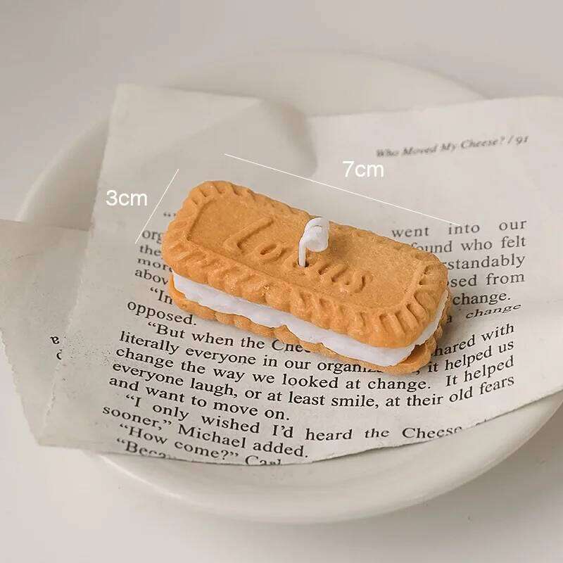 Cute Handmade Cookie Scented Aromatherapy Soy Wax Candle Wedding Birthday Party Home Decoration Candles W260304