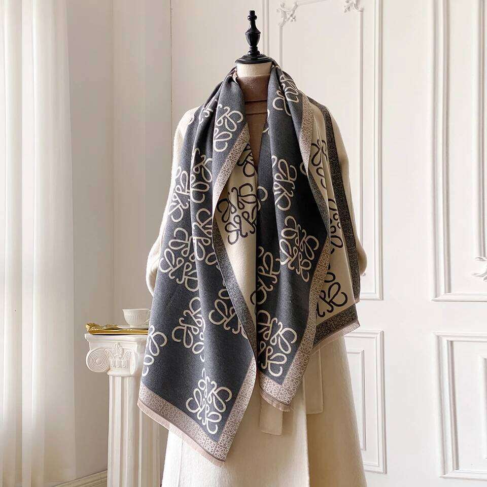 2025 Luxury Brand Women's Winter Cashmere Scarf - Pashmina Shawl Wrap, Hijab, Travel Stole, Echarpe, Thick Warm Blanket XJ260304