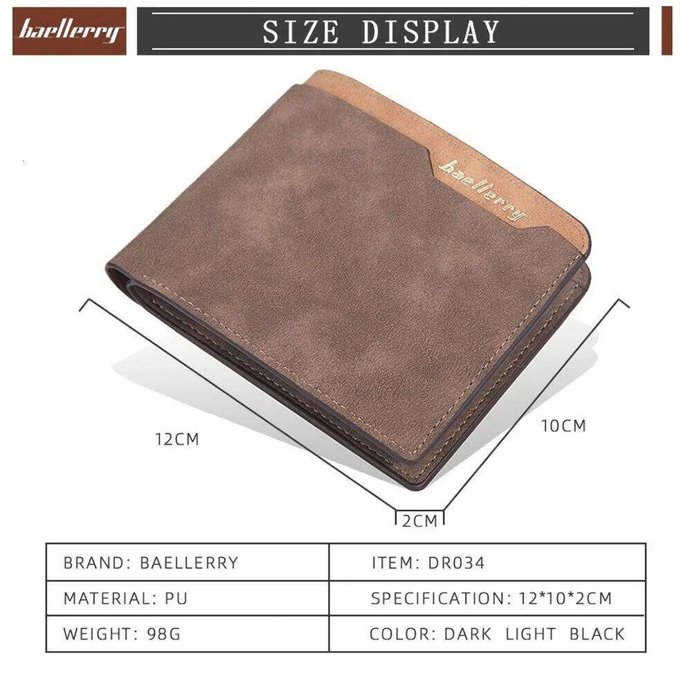 Men's Ultra Thin Holder - Soft Touch PU Leather Short Wallet with Coin Pocket | Slim RFID Blocking 8 Card Slots C260304