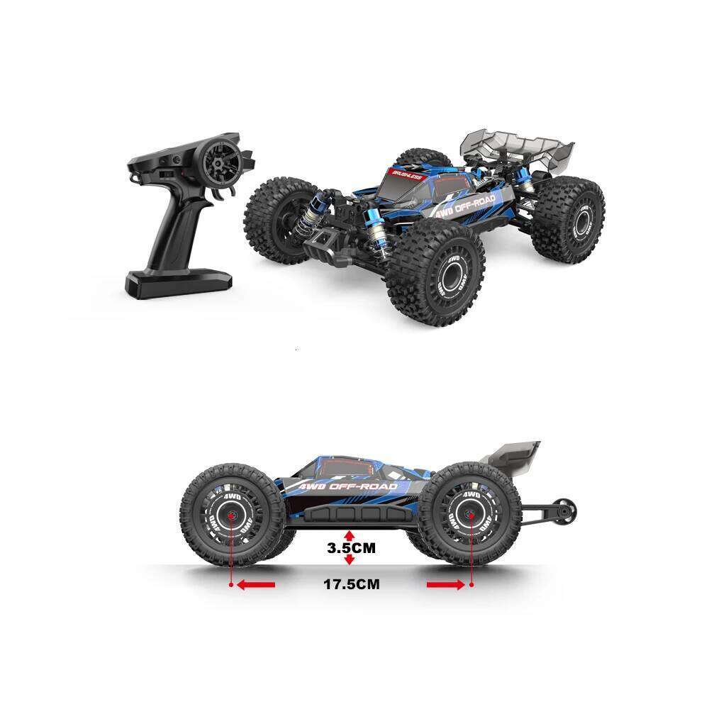 HYPER GO MJX 16207 1/16 2.4G 4WD Racing Car Brushless 70KM/h Off-Road Remote Control RC Truck Hobby Toy Z260303