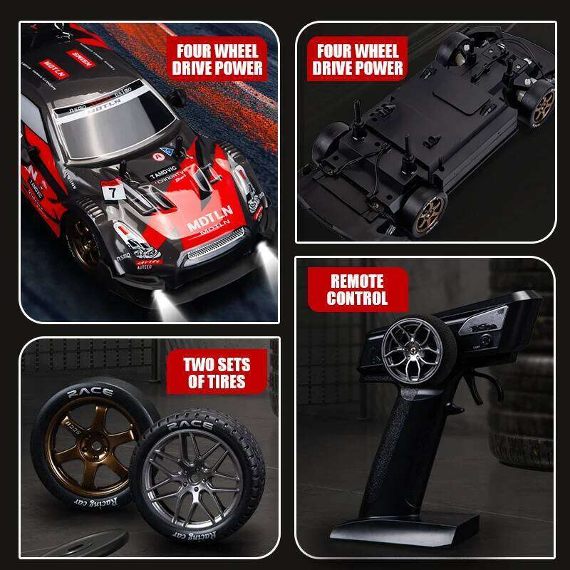 Professional RC remote control four-wheel drive drift cool lighting competition racing car electric toy Z260303