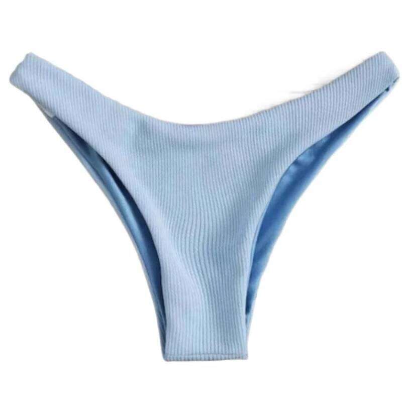 Brazilian Women's Low Waisted Thong Bikini Bottoms Solid Swimwear Red White Black Summer Push Up Bathing Suit for Beach Poolside Y260303