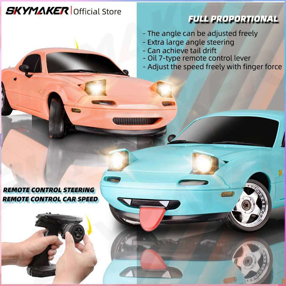 Skymaker LDRC LD1804 1/18 Drift Car MX5 2.4GHz RWD with ESP Gyroscope on-Road LED Lights Full Scale RC Cars Children Toy Gift Z260303