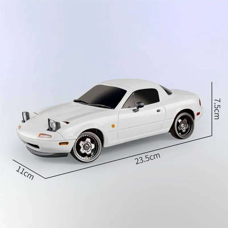 LDRC 1:18 Radio Control Drift Car Model On Road Vehicles Linear Speed LED Flip Light Battery Motor USB Charge MX5 Toy for Kids Z260303
