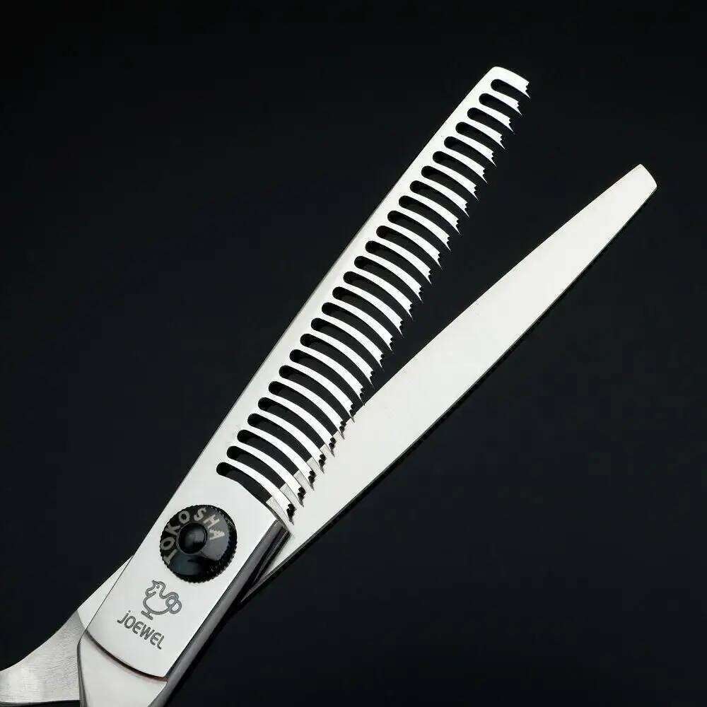 Joewel Professional Thinning Teeth Scissors, Japan 440C Steel Hair Cutting Tools, High-end Barber Shop Accessories H260303