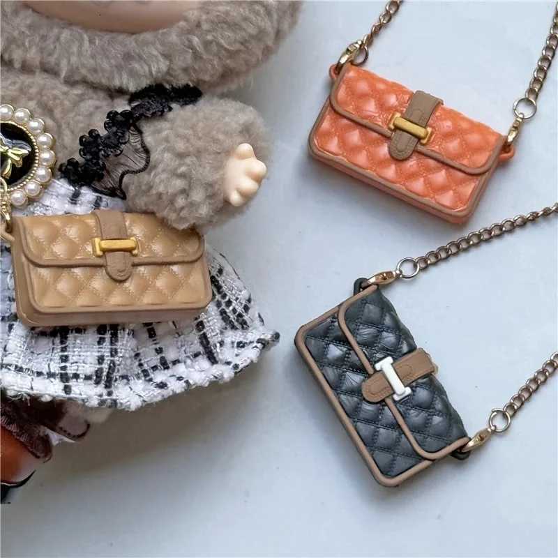 Luxury Princess Tweed Dress Set with Bow, Bag & Shoes for 15-17cm Labubu Dolls Cute Outfit AccessoriesT260304