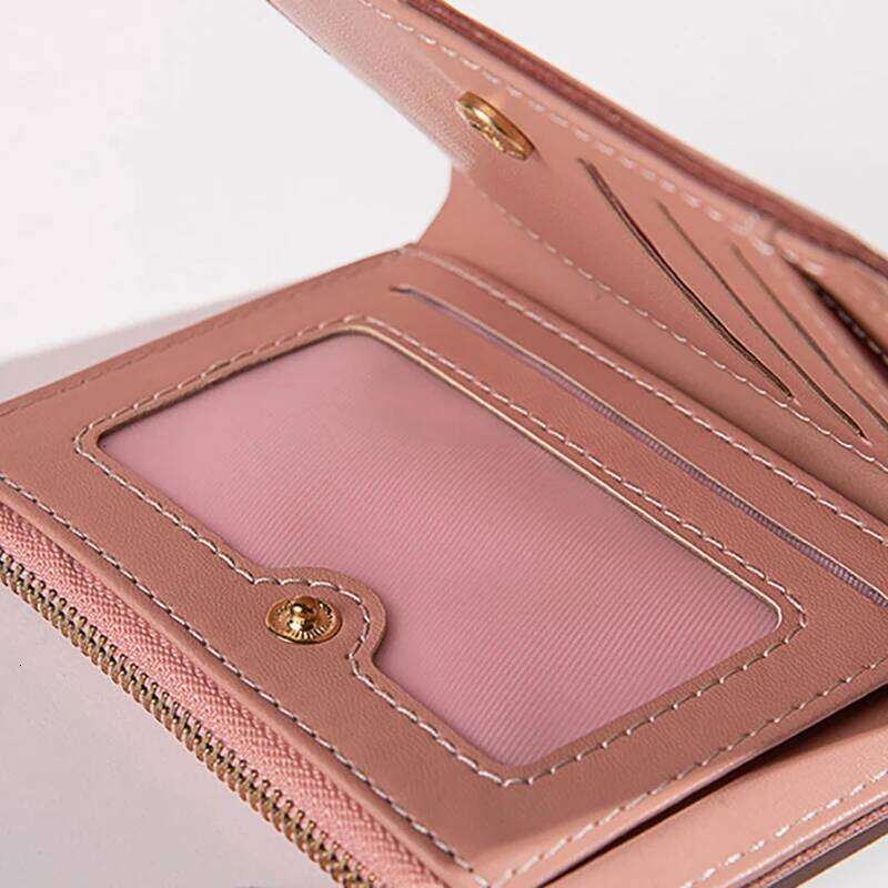 Simple Style Short Wallets Tassel Hit Color PU Leather Coin Purse Card Holders Small Clutch Women Girls Hand Bag Pouch C260304