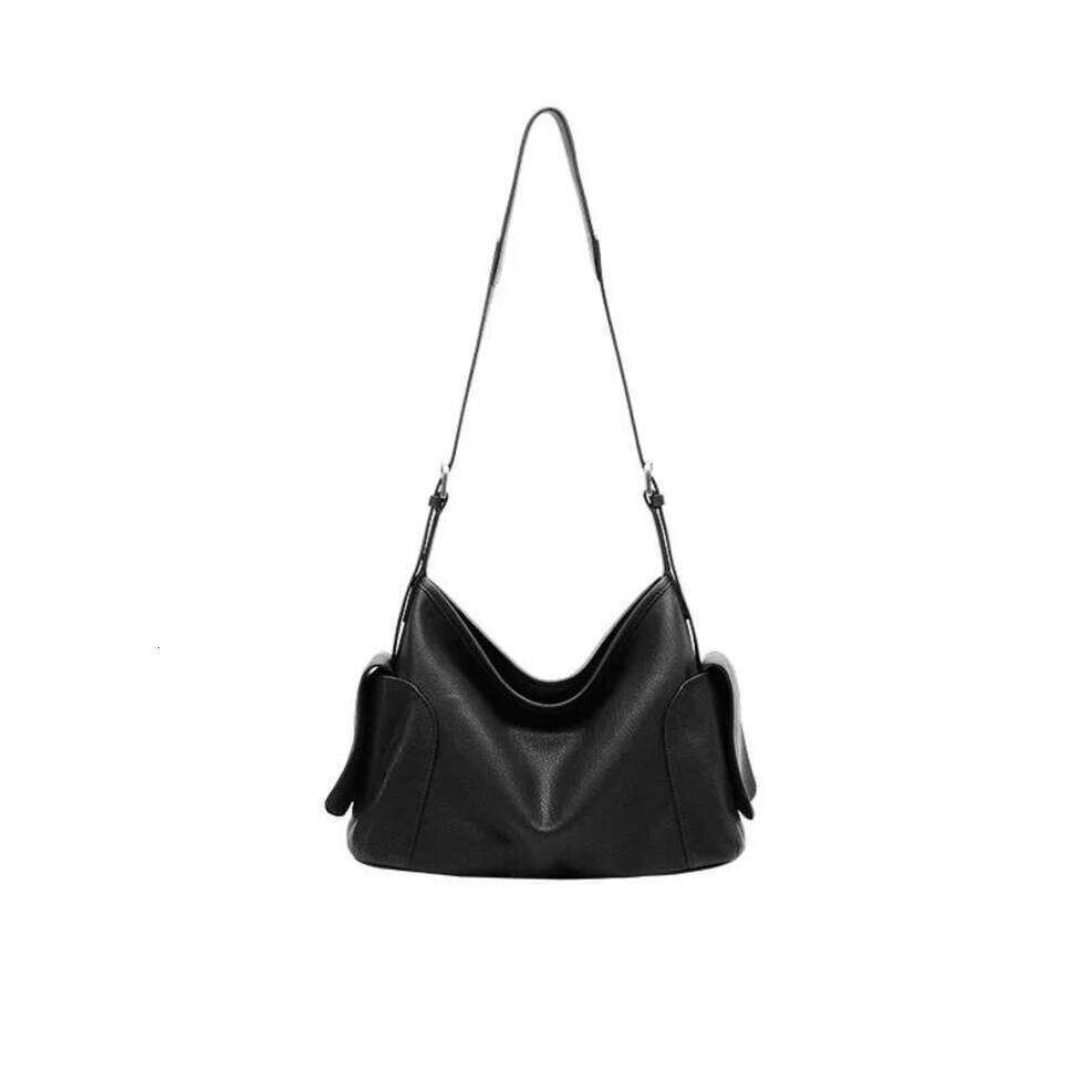 OLOEY Vegetable-Tanned Calfskin Hobo Large Capacity Crossbody Commuter Bag For Women