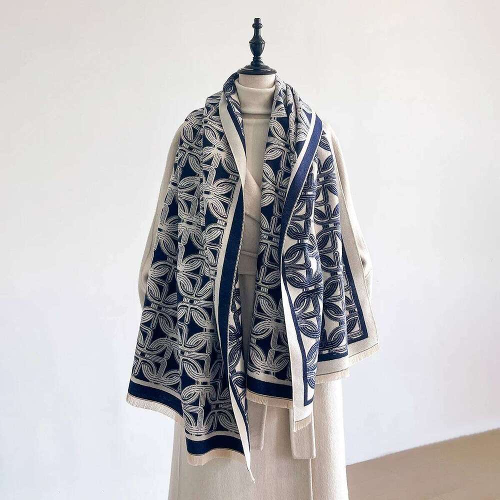 Women's Winter Warm Cashmere Scarf Luxury Pashmina Thick Shawl Wrap Neckerchief Fashionable Bufanda Echarpe Poncho 2025 XJ260304