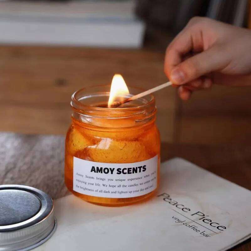 200ml Fruit-Scented Orange Strawberry Jelly Wax Creative Birthday Gift Party Favor Scented Candle W260304