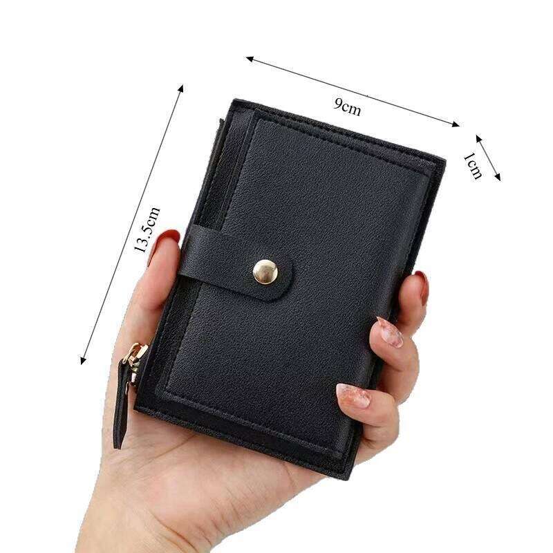 2025 New Women's Short Wallet with Zipper Snap Closure Slots Coin Pocket Multi Functional Student - Friendly Card C260304